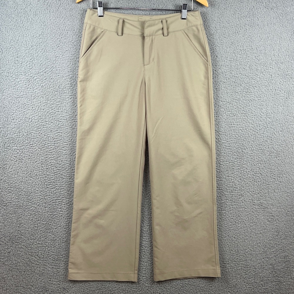 Patagonia Women 8 Khaki Tan Wide Leg Hiking Travel Trousers 55522